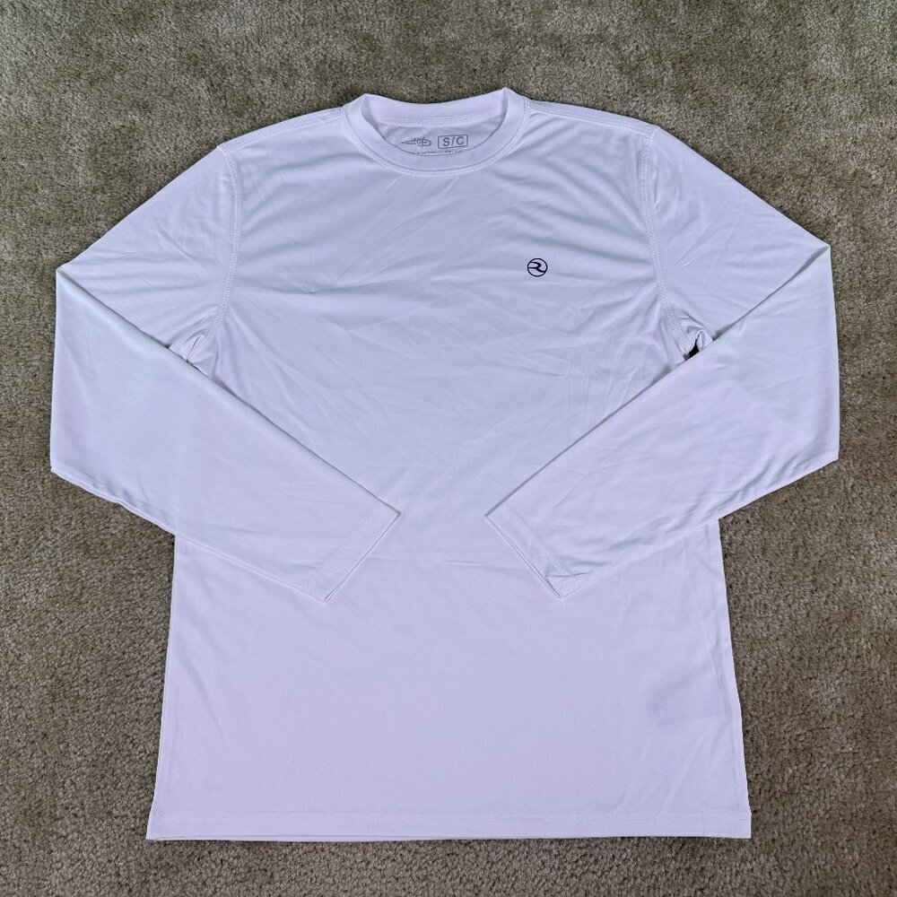 Reel Life Men's Long Sleeve UV T-Shirt Size Small White Beach Fishing E941